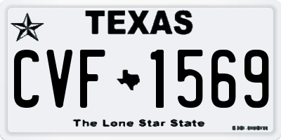 TX license plate CVF1569
