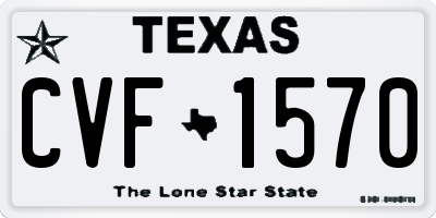 TX license plate CVF1570