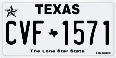 TX license plate CVF1571