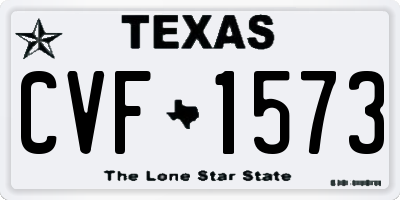 TX license plate CVF1573