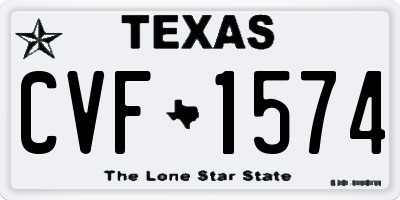 TX license plate CVF1574