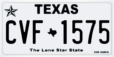 TX license plate CVF1575