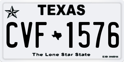 TX license plate CVF1576