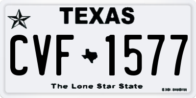 TX license plate CVF1577