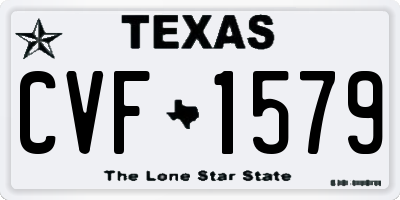 TX license plate CVF1579