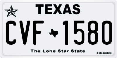 TX license plate CVF1580