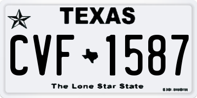 TX license plate CVF1587