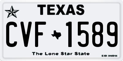TX license plate CVF1589