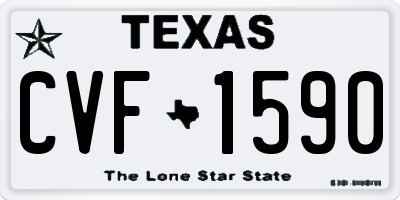 TX license plate CVF1590