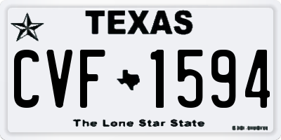 TX license plate CVF1594