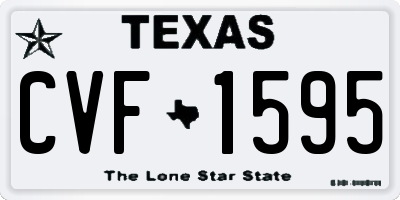TX license plate CVF1595