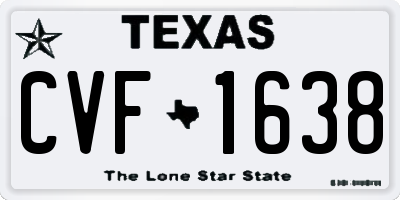 TX license plate CVF1638
