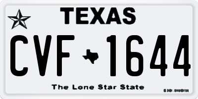 TX license plate CVF1644