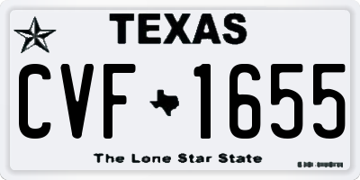 TX license plate CVF1655