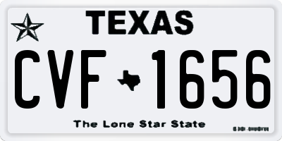 TX license plate CVF1656