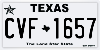 TX license plate CVF1657