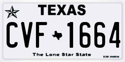 TX license plate CVF1664