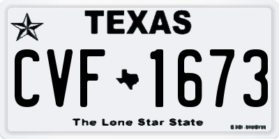 TX license plate CVF1673