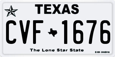 TX license plate CVF1676