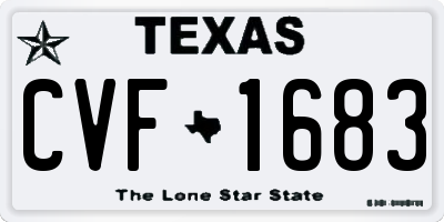 TX license plate CVF1683