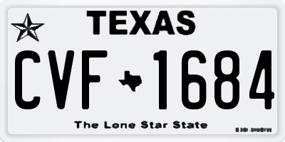 TX license plate CVF1684