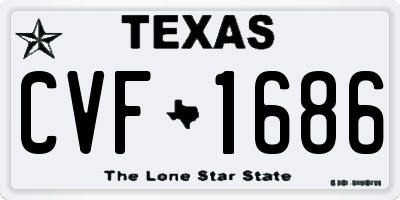 TX license plate CVF1686
