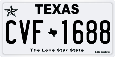 TX license plate CVF1688