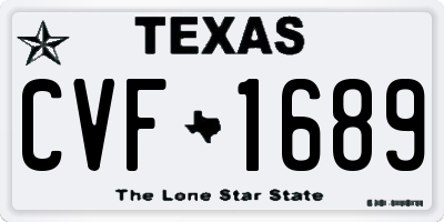 TX license plate CVF1689