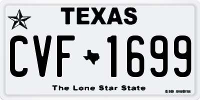TX license plate CVF1699