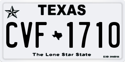 TX license plate CVF1710