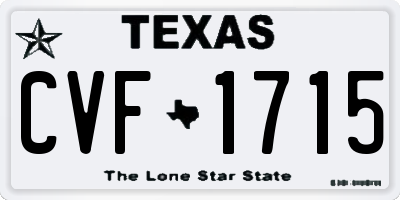 TX license plate CVF1715