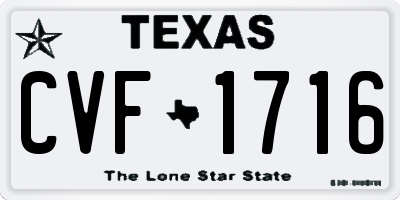 TX license plate CVF1716