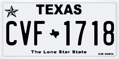 TX license plate CVF1718