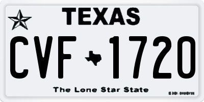 TX license plate CVF1720