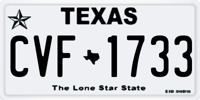 TX license plate CVF1733