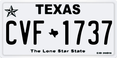 TX license plate CVF1737