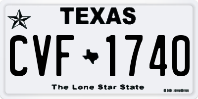 TX license plate CVF1740