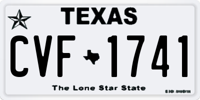 TX license plate CVF1741