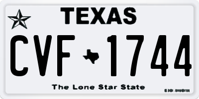 TX license plate CVF1744