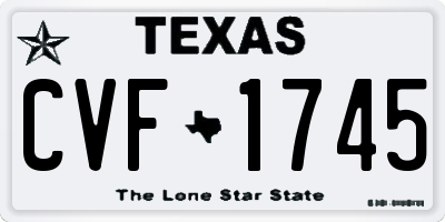 TX license plate CVF1745