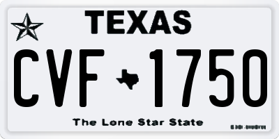 TX license plate CVF1750