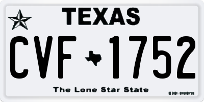 TX license plate CVF1752