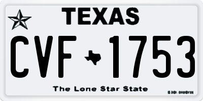 TX license plate CVF1753