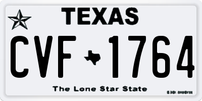 TX license plate CVF1764
