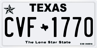 TX license plate CVF1770