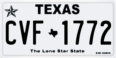 TX license plate CVF1772
