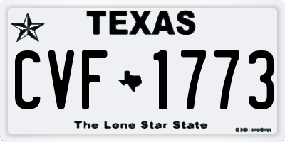 TX license plate CVF1773