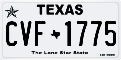 TX license plate CVF1775