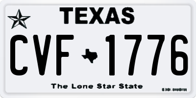 TX license plate CVF1776