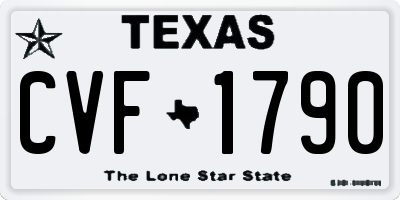 TX license plate CVF1790
